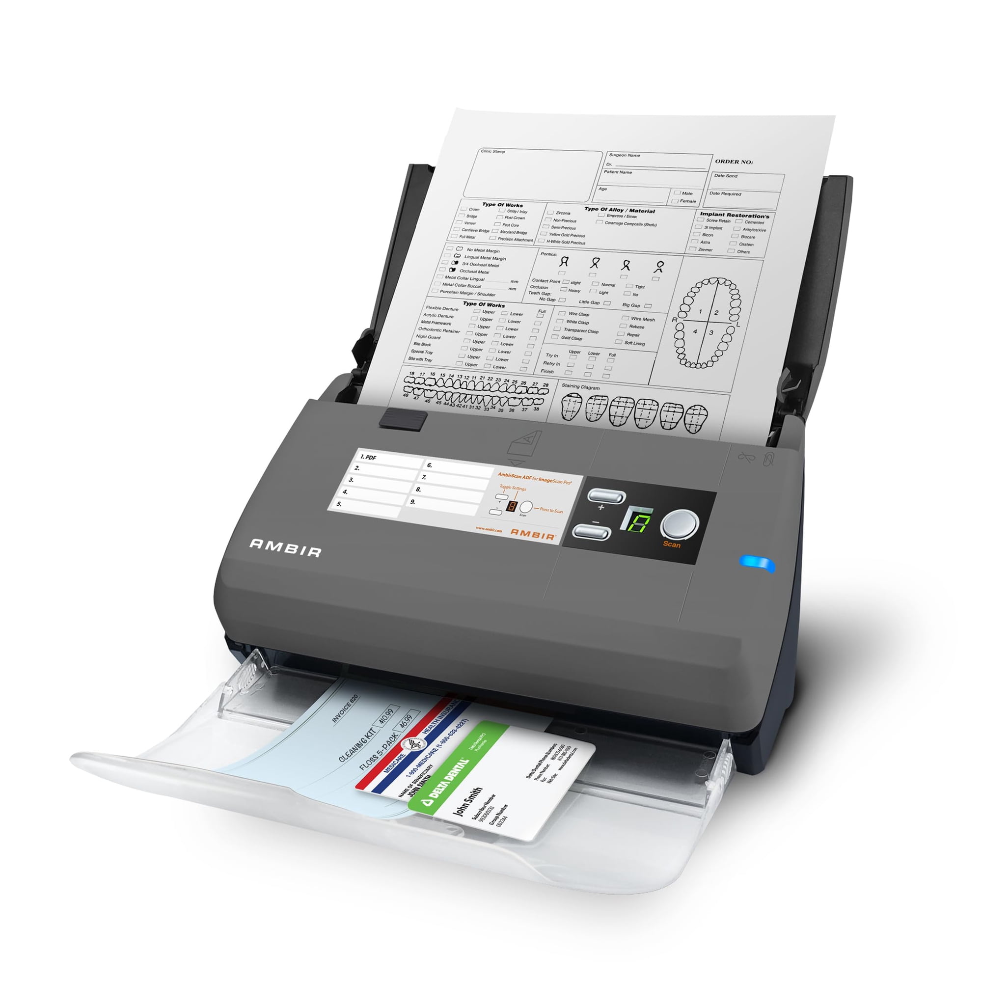 Escáner Ambir Imagescan Pro 820ix-as Adf De Alta Velocidad De 20 Ppm