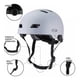 thumbnail image 5 of Casco Ajustable Streetrunner Bicicleta Skate Patines Adulto gris M, 5 of 5