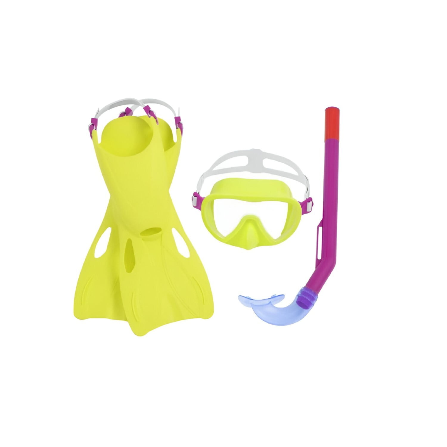 Bestway - Kit Flapper Esnórquel Máscara/aletas - Niños +3 Color Amarillo