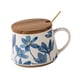 thumbnail image 5 of Taza Floral De Estilo Retro De 380 Ml, Taza De Café Con Flores Para Papá, Mamá, Hombres, Mujeres Y Amigos, Con Tapa Y Cuchara., 5 of 5