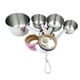 thumbnail image 1 of Jaulas de loros y pájaros extraíbles, juguetes para bagel, 4 tazas de material acero inoxidable, anillos de cartón, jaula para pájaros, juguetes para mascotas, 1 of 5