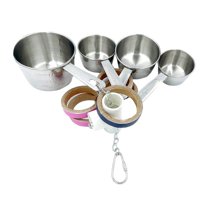 Magideal - Jaulas De Loros Y Pájaros Extraíbles, Juguetes Para Bagel, 4 Tazas De Material Acero Inoxidable, Anillos De Cartón, Jaula Para Pájaros, Juguetes Para Mascotas