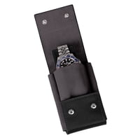 Xusx111 - Reloj De Cuero Bolsa De Viaje Caja De Reloj Portátil Para Hombres Solo Reloj Banda Bolsa De Almacenamiento Accesorios De Reloj (Negro, Excluyendo Relojes)