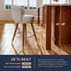thumbnail image 3 of Taburetes de bar SeekFancy 24 giratorios con respaldo de cuero blanco y madera, 3 of 9