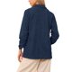 thumbnail image 3 of INSPIRE CHIC Blazers de pana para mujeres elegantes y casuales con un botón, solapa, manga larga, chaquetas de traje de oficina con bolsillos M Azul Marino, 3 of 6