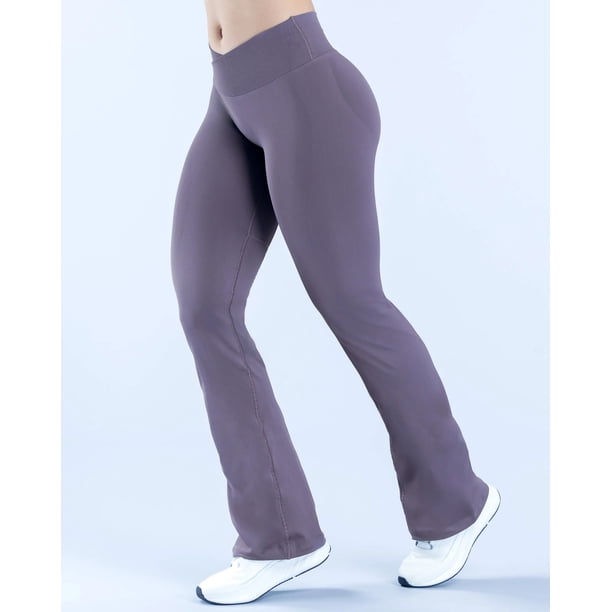 Calza Flare Acampanada Para Mujer Tiro Alto Gym