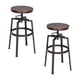 thumbnail image 1 of Pack 2 Piso De Bar Altura Regulable Nogal Café, 1 of 6