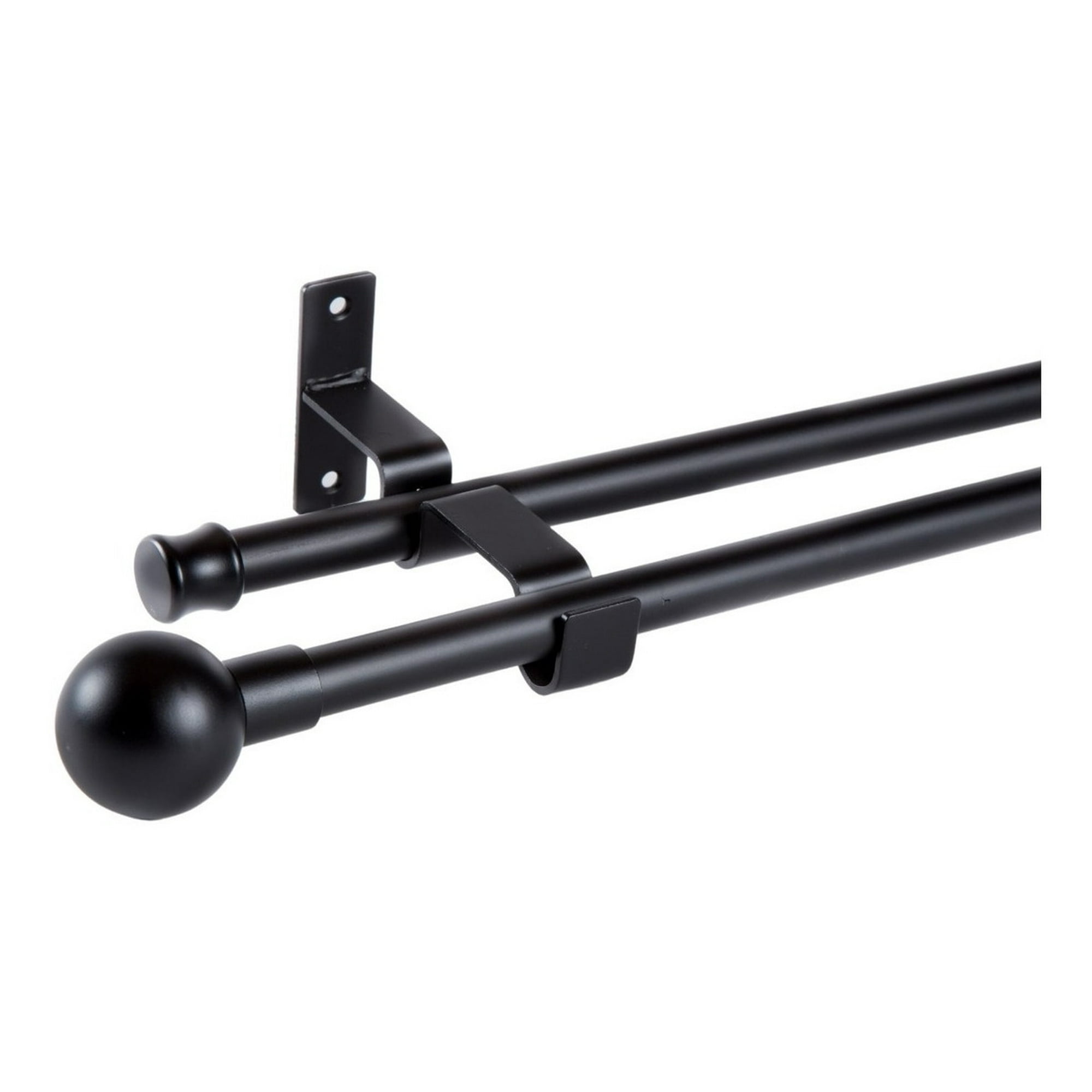Metalhsa - Set Extensible De 170-320 Cm Color Negro Y Terminal Bola