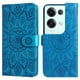thumbnail image 2 of Funda tipo cartera FOXDOCK para OPPO Reno 8 Pro 5G , diseño girasol en relieve, cuero PU, cierre magnético, soporte y tarjetero, 2 of 5