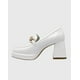 thumbnail image 2 of Zapato para mujer con taco y cadena Blanco, 2 of 4