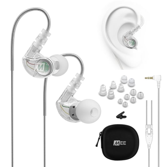 Auriculares con cable MEE audio M6 Sport resistentes al sudor con cable de memoria