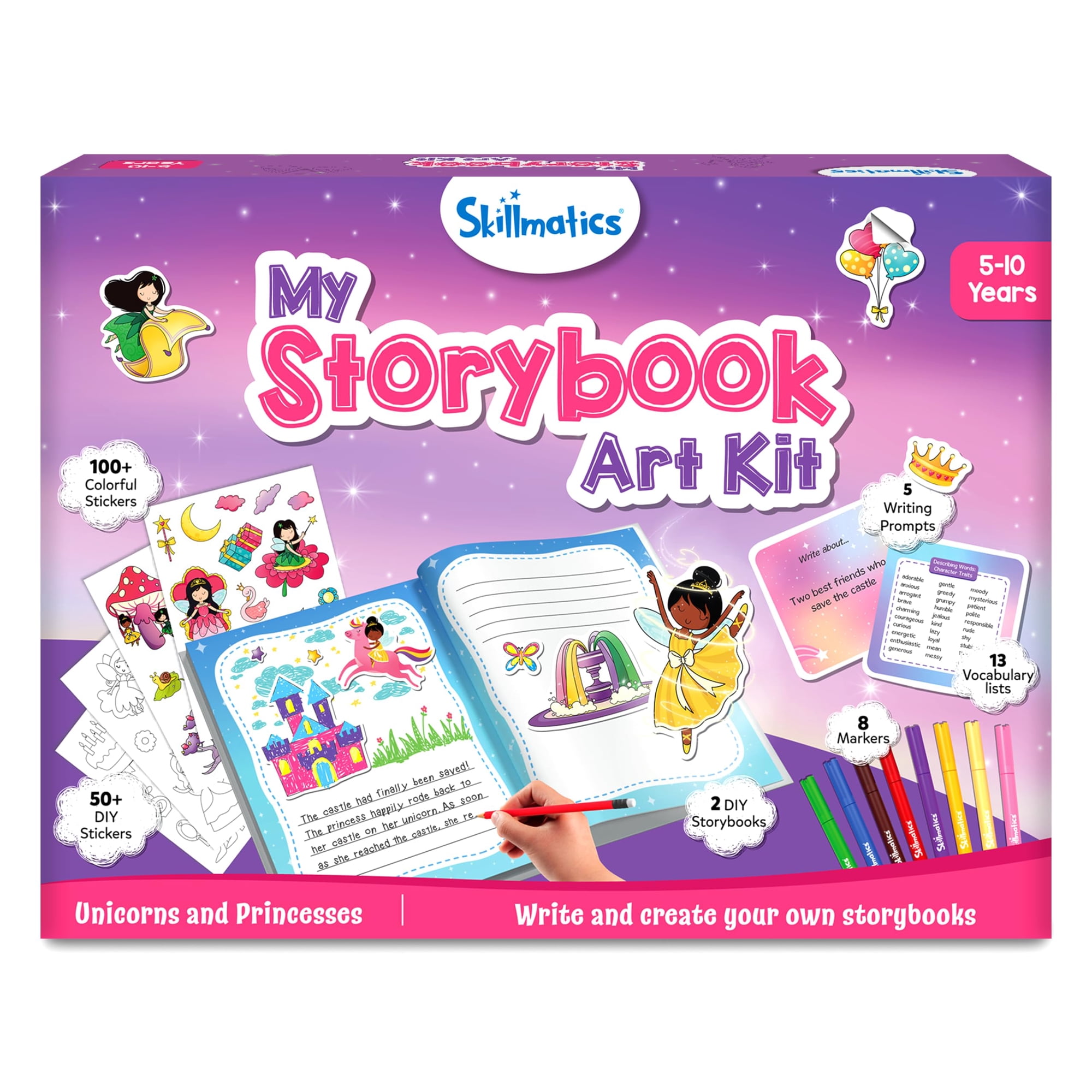 Kit De Arte Skillmatics Storybook Sobre Unicornios Y Princesas Para Niños De 5 A 10 Años