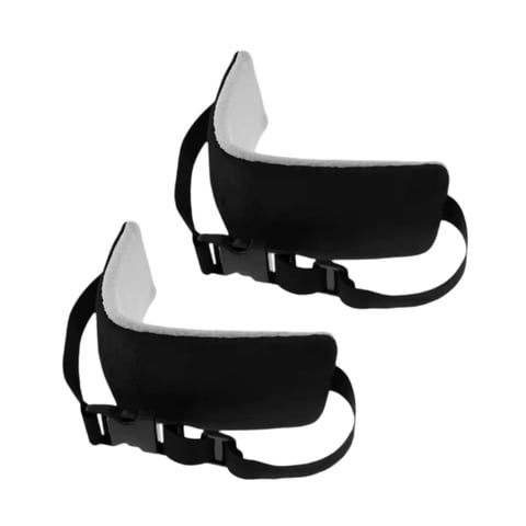 Magideal - 2 Piezas Cojín De Cuello Cintas De Viaje Disc -Sleep Sleep Dreing Sleeping Arroz Accesorios Para El Automóvil Asientos De Cabezales Cojines De Cojines Negro