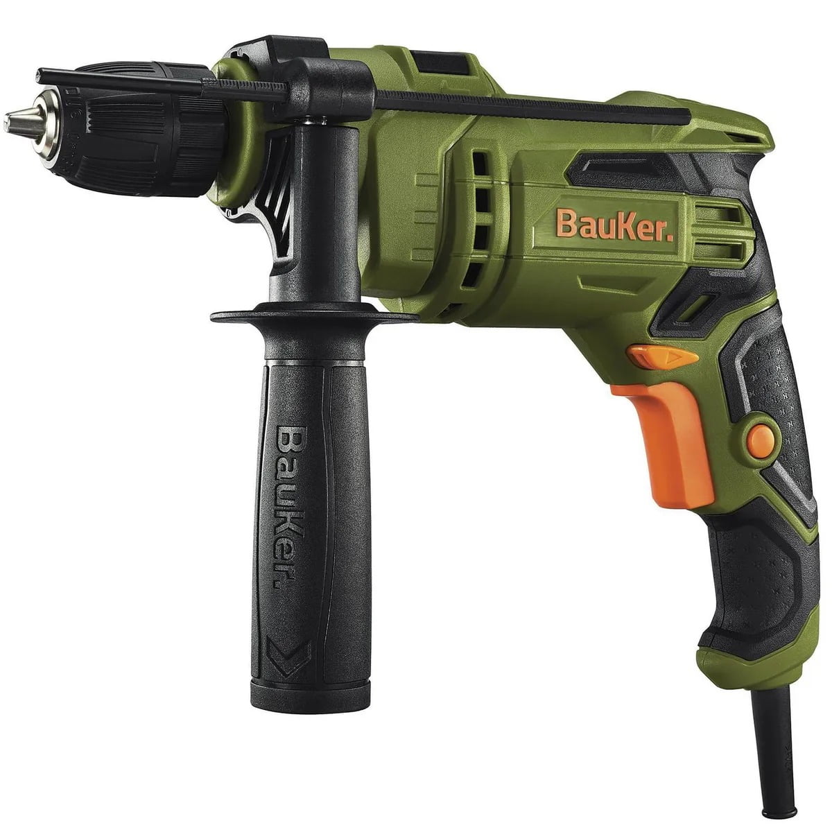 Taladro Percutor Eléctrico Bauker 650w 10mm Color Verde