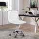 thumbnail image 2 of Silla Giratoria Ajustable Yaheetech de Cuero PU Blanca, 2 of 9