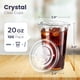 thumbnail image 2 of Vasos de plástico aptos para comidas preparadas, 591 ml, con tapas planas, paquete de 100, 2 of 6