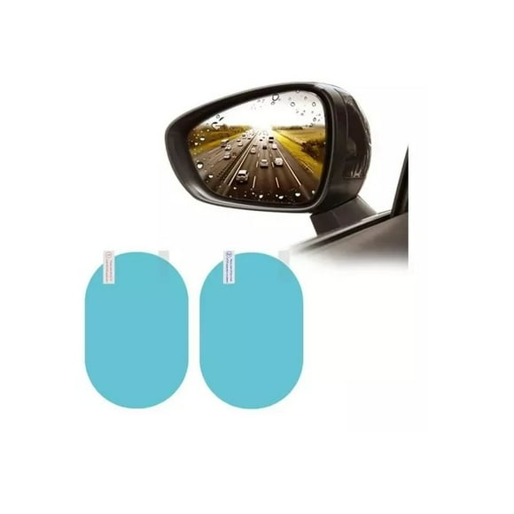 Kit Par Lamina Espejo Retrovisor Anti Lluvia Impermeable