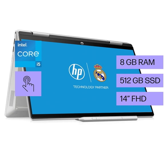 Notebook Pavilion x360 14-ek0003la 14" Táctil FHD Intel Core i5 8GB RAM 512GB SSD Plateado + Lápiz