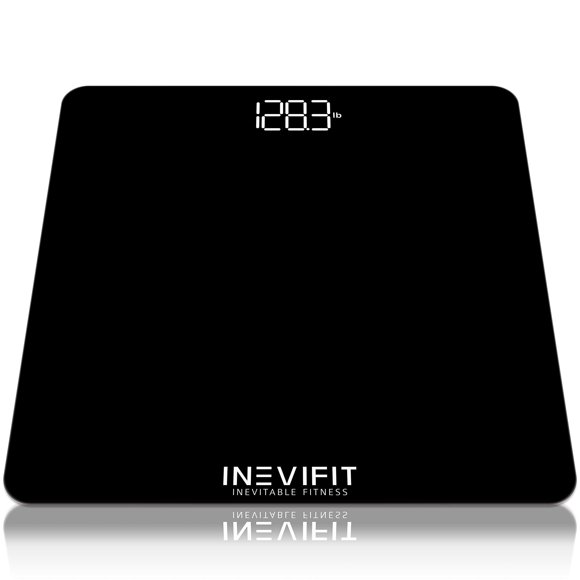 Báscula de baño digital INEVIFIT precisa, capacidad máxima de 180 kg