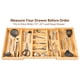 thumbnail image 4 of Organizador de cajones Umilife, extragrande, expandible, de madera de bambú, 4 of 6