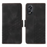 Carcasa Foxdock Oppo A38 4G De Cuero Pu, Diseño Acolchado Clásico, Protección Contra Caídas Y Rayones