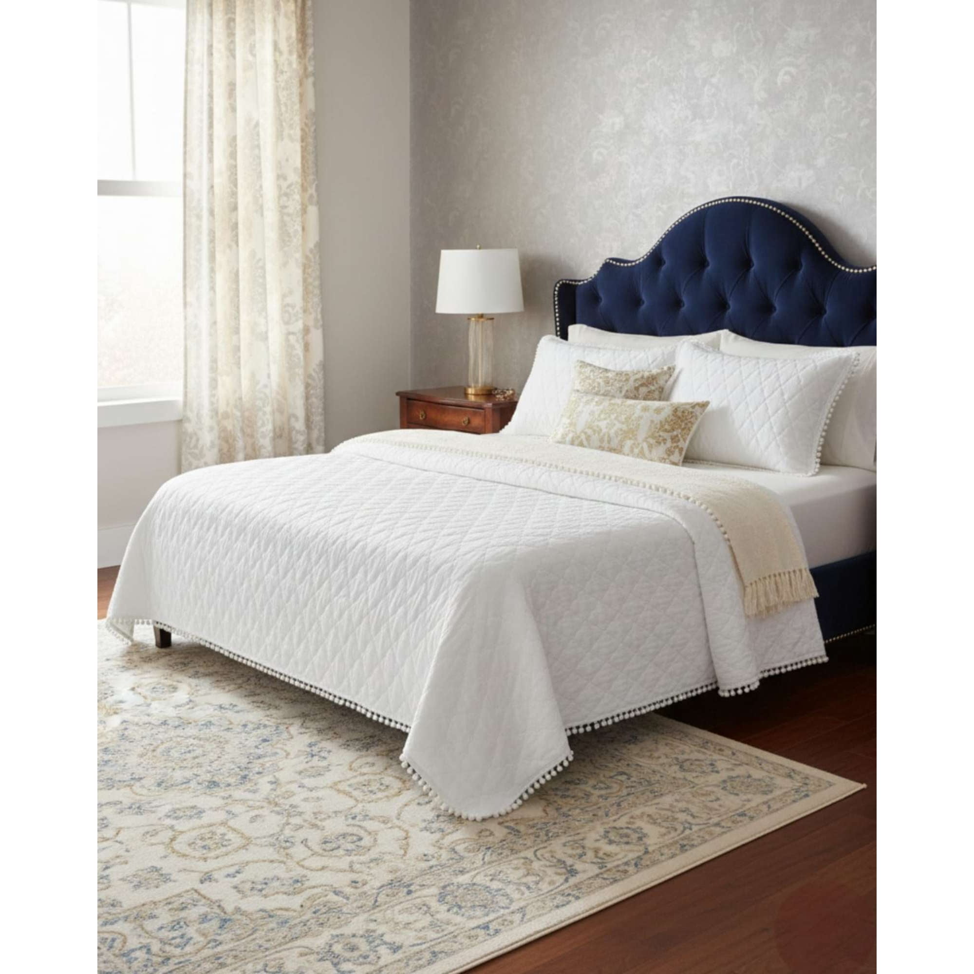 Todo Para El Hogar - Cobertores De Verano-primavera Con Diseño De Pompon (king-super King)