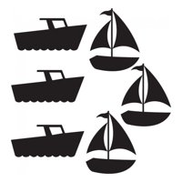 Rienda Libre Graphics - Decomural Boats Ships Transport Set Ws-33131