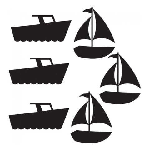 Rienda Libre Graphics - Decomural Boats Ships Transport Set Ws-33131