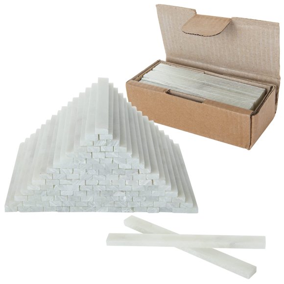 Marcadores de Piedra de Alumbre ZOEYES 108 unidades Blanco Plano 11x1.2 cm