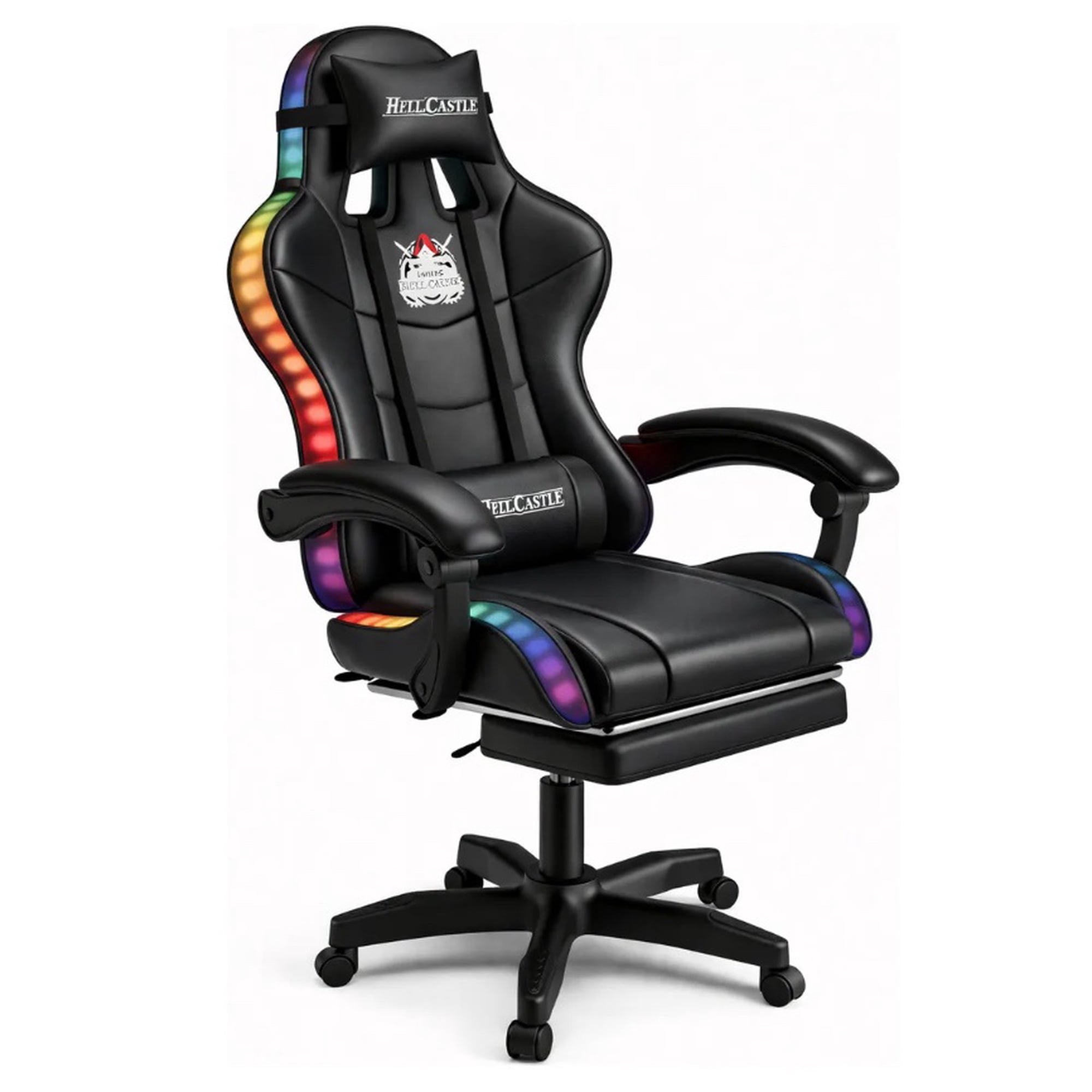 Riqui - Silla Gamer Rgb Profesional Reclinable Negra