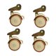 thumbnail image 4 of 4 Ruedas Giratorias Con Freno Y Soporte En U, Silenciosas, Para Mesas Y Sillas, Con Clip De 22 Mm, 4 of 5