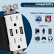 thumbnail image 2 of Enchufe USB TOPGREENER tipo C 20A con 2 puertos, paquete de 10, blanco, 2 of 7