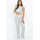 thumbnail image 1 of Conjunto de Top Corto de Cuello Alto Acanalado y Pantalones de Corte Bota, 1 of 2