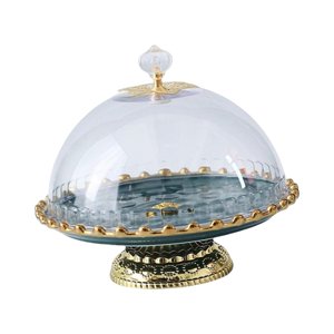 Magideal - Soporte De Pastel De Cerámica Nórdica De Servir De Plato De Dulces Contenedores Multifuncionales Plato Tabla De Queso Para , Verde