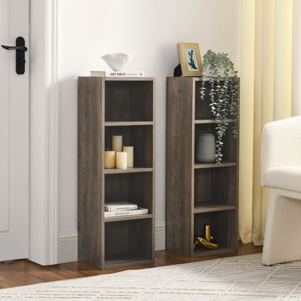 8-Tier Media Tower Rack, CD DVD Slim Storage Cabinet with Adjustable ...