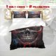 thumbnail image 1 of 3pcs Skull USA Pattern Bedding Set Includes a Soft Duvet Cover and Two Pillowcases, 1 of 5
