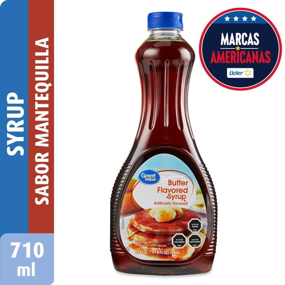 Syrup Butter Flavored Para Panqueques Sabor Mantequilla Botella, 710 ml