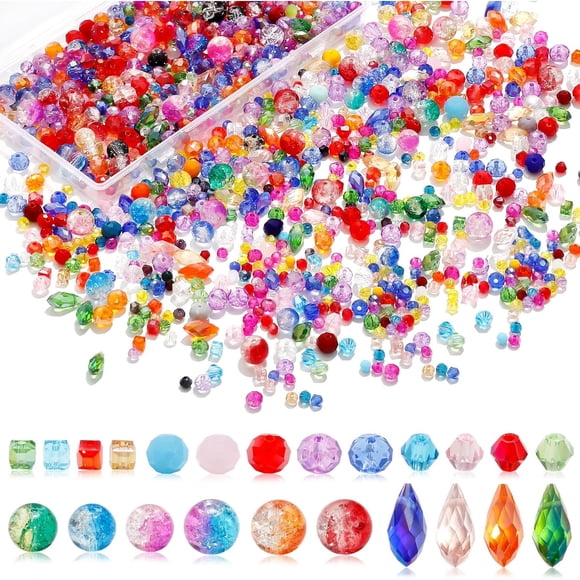 Cuentas De Vidrio Multicolor 48mm 1000 Unidades Diy