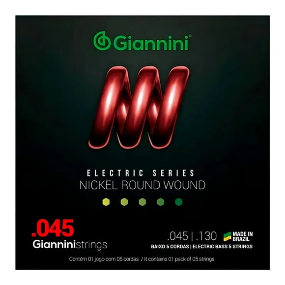 Giannini GEEBRS5 .045 Set de 5 cuerdas para bajo electrico