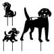 thumbnail image 2 of Adornos De Estacas De Silueta De Perro Negro Acrílico De 3 Piezas Para El Arte Del Jardín Del Patio De Césped, 2 of 5