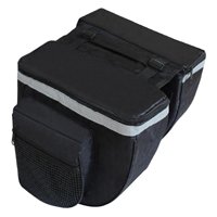 Ioensy - Bolsa De Asiento Trasero De Bicicleta Paquete De Portaequipajes Paquete De Alforjas De Asiento Trasero De Bicicleta Negro