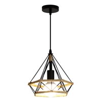 Genérico - Lámpara Techo Colgante Diamante Cañamo Cuerda Metal Jhn