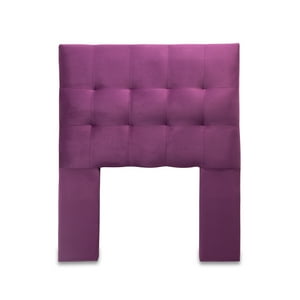 Dgb - Respaldo Cama 1 Plaza Felpa Morado Alicante Cp