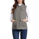 thumbnail image 1 of INSPIRE CHIC Chaqueta de Mujer con Cremallera Sin Mangas Anorak Chaleco Utilitario con Bolsillos S Gris Oscuro, 1 of 6