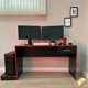 thumbnail image 2 of Escritorio Gamer Negro Rojo 160x55,5x74,5 cm, 2 of 7