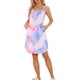 thumbnail image 2 of Vestido de dormir sin mangas con estampado floral para mujeres con bolsillos para ropa de noche cómoda y descanso M Tie-Dye, 2 of 6