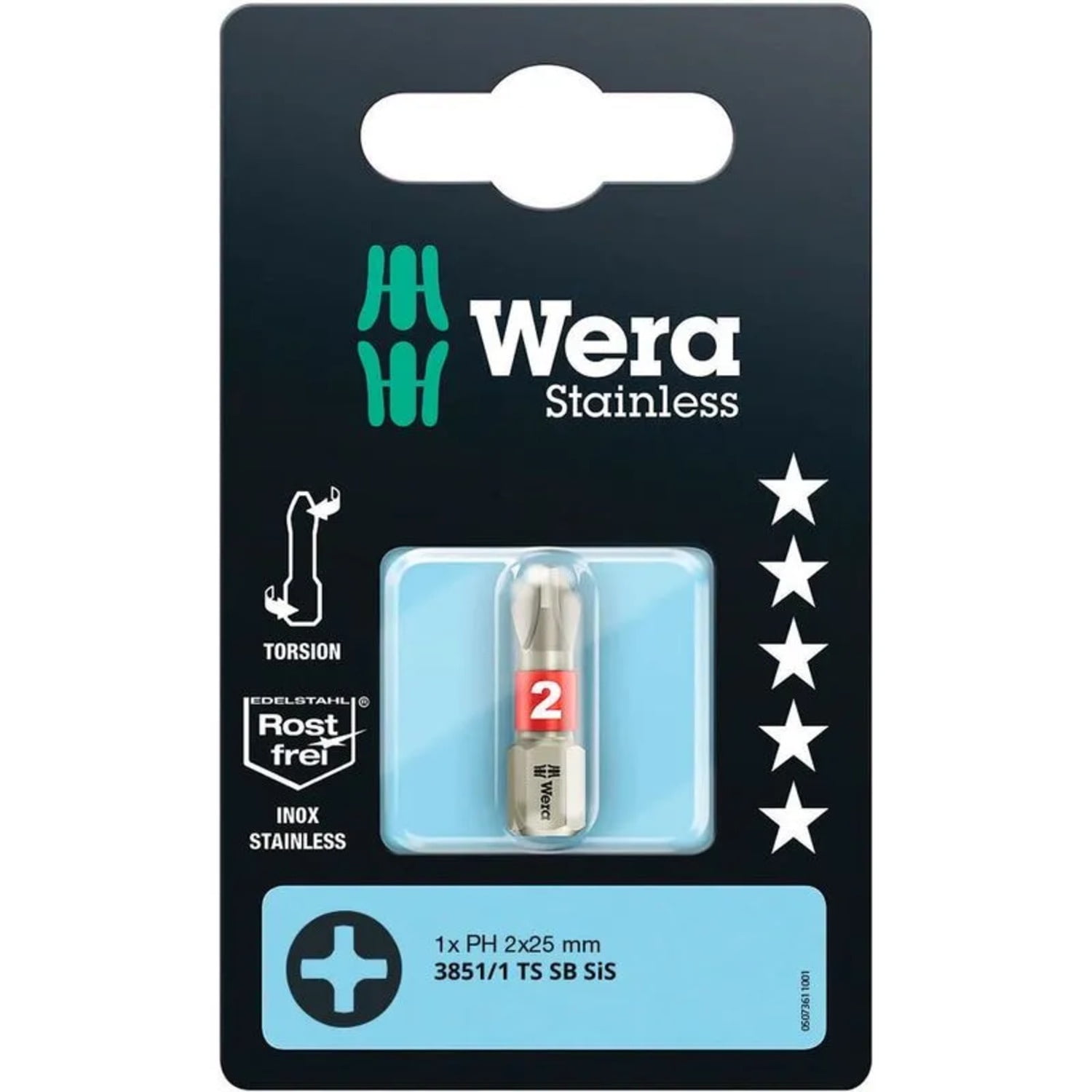 Wera - Punta Phillip Inox Ph2 X 25 Mm
