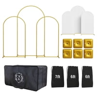 Soporte Para Telón De Fondo Gravity Goods Metal Arch Con 3 Marcos Dorados