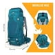 thumbnail image 2 of Mochila De Senderismo 65l Montañismo Impermeable Y Liviana - Azul, 2 of 5