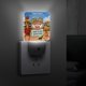 thumbnail image 4 of El Tren de los Dinosaurios Luz nocturna LED con sensor de anochecer a amanecer para dormitorio, baño, pasillo, escaleras - Lámpara LED nocturna de enchufe, 0.5W - 1 pieza, 4 of 6